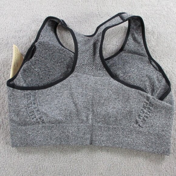 Truekind Seamless Racerback Sports Bra Womens Large Gray Running Workout Gym NWT - Picture 4 of 6